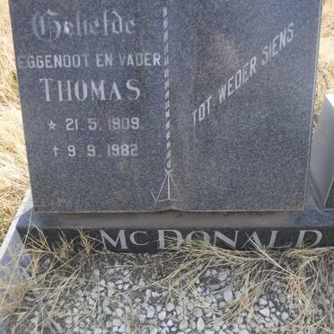 McDONALD Thomas 1909-1982