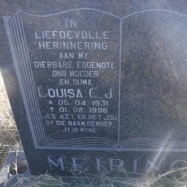 MEIRING Louisa C.J. 1931-1996