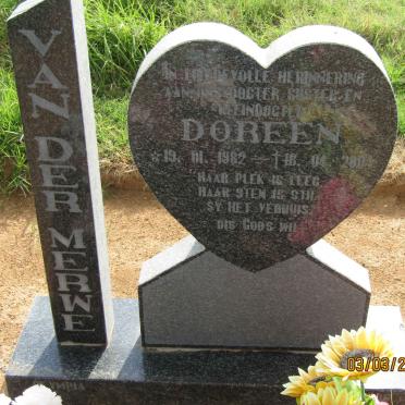 MERWE Doreen, van der 1982-2004