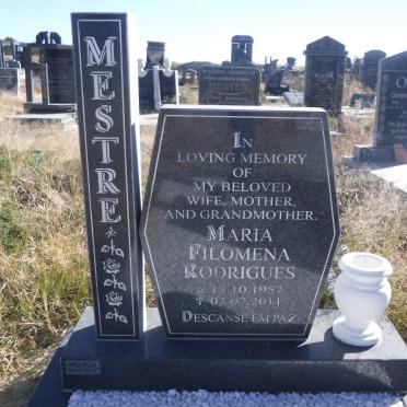 MESTRE Maria Filomena Rodrigues 1957-2011