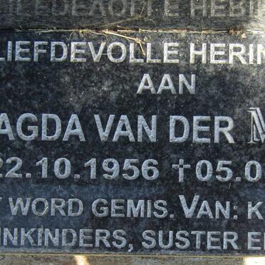 MERWE Magda, van der 1956-2014 :: BEZUIDENHOUT P.J. 1974-2008
