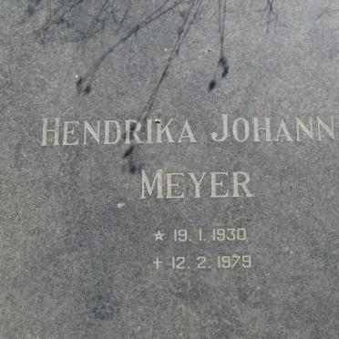 MEYER Hendrika Johanna 1930-1979