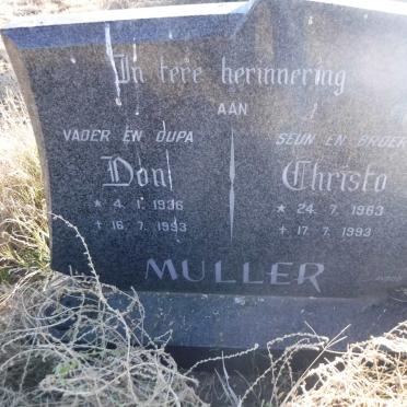 MULLER Don 1936-1993 :: MULLER Christo 1963-1993