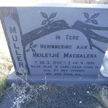 MULLER Heiletjie Magdalena 1942-1981