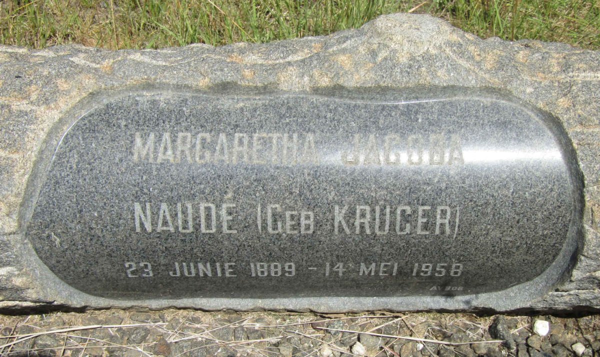 NAUDE Margaretha Jacoba nee KRUGER 1889-1958