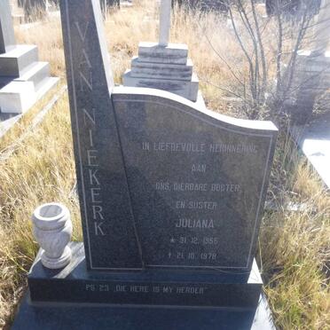 NIEKERK Juliana, van 1955-1978