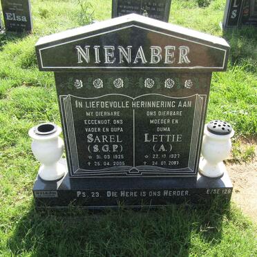 NIENABER S.G.P. 1925-2005 &amp; A. 1927-2007