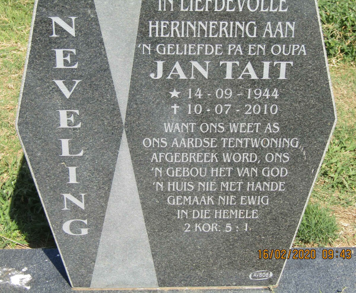 NEVELING Jan Tait 1944-2010