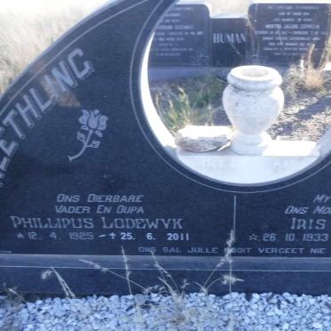 NEETHLING Phillipus Lodewyk 1925-2011 &amp; Iris Levina 1933-1982
