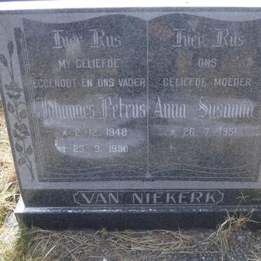 NIEKERK Johannes Petrus, van 1948-1990 &amp; Anna Susanna 1951-