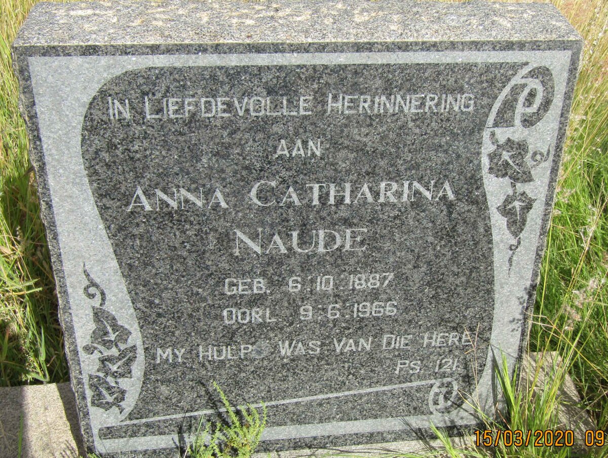 NAUDE Anna Catharina 1887-1966