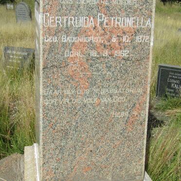 NAUDE Gertruida Petronella nee BADENHORST 1872-1962