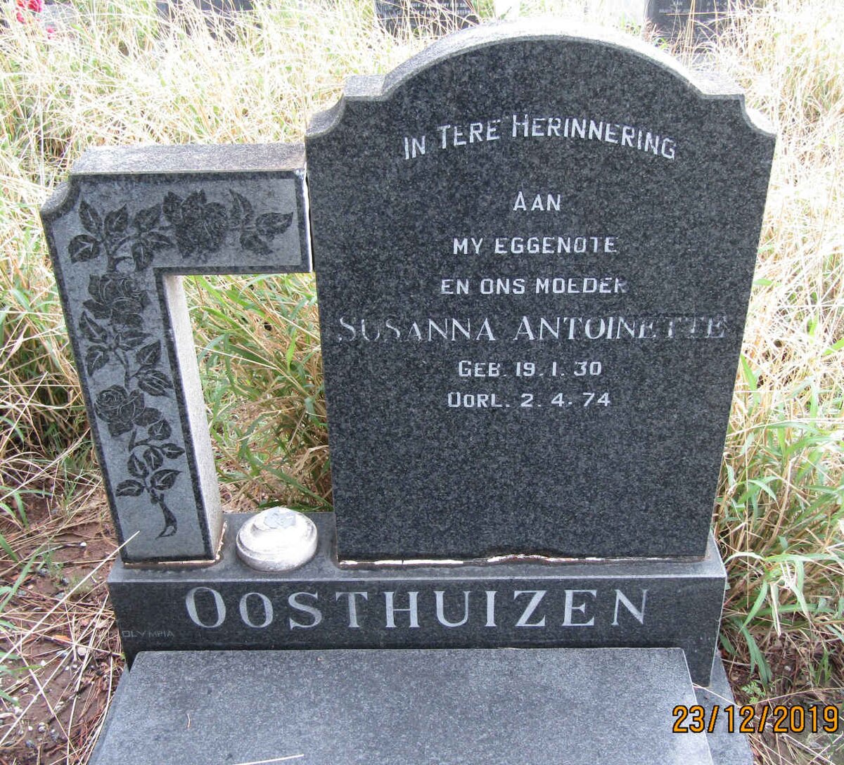 OOSTHUIZEN Susanna Antoinette 1930-1974