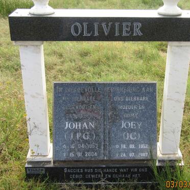 OLIVIER J.P.G. 1953-2004 &amp; J.C. 1952-2007