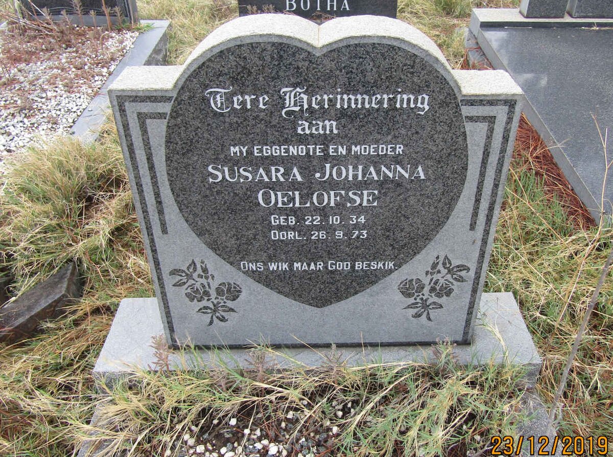 OELOFSE Susara Johanna 1934-1973