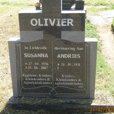OLIVIER Andries 1931- &amp; Susanna 1936-2007