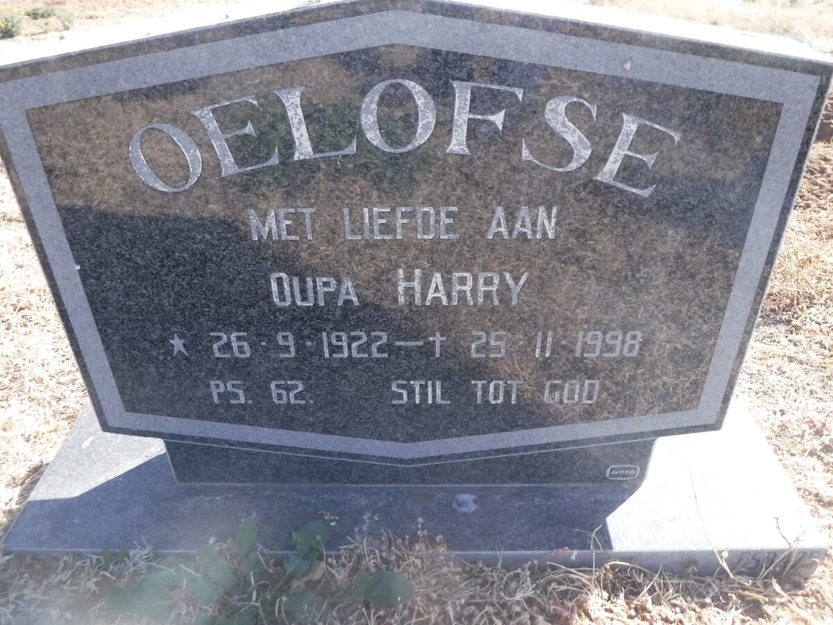 OELOFSE Harry 1922-1998