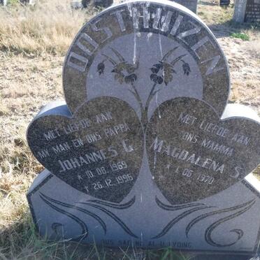 OOSTHUIZEN Johannes G. 1969-1996 &amp; Magdalena S. 1970-