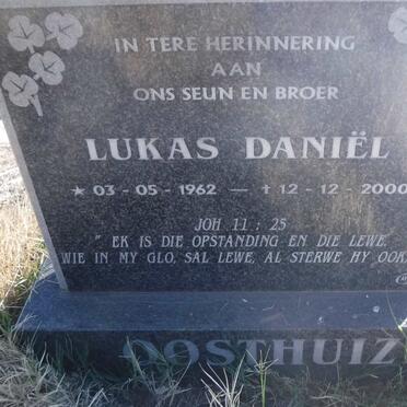 OOSTHUIZEN Lukas Daniel 1962-2000