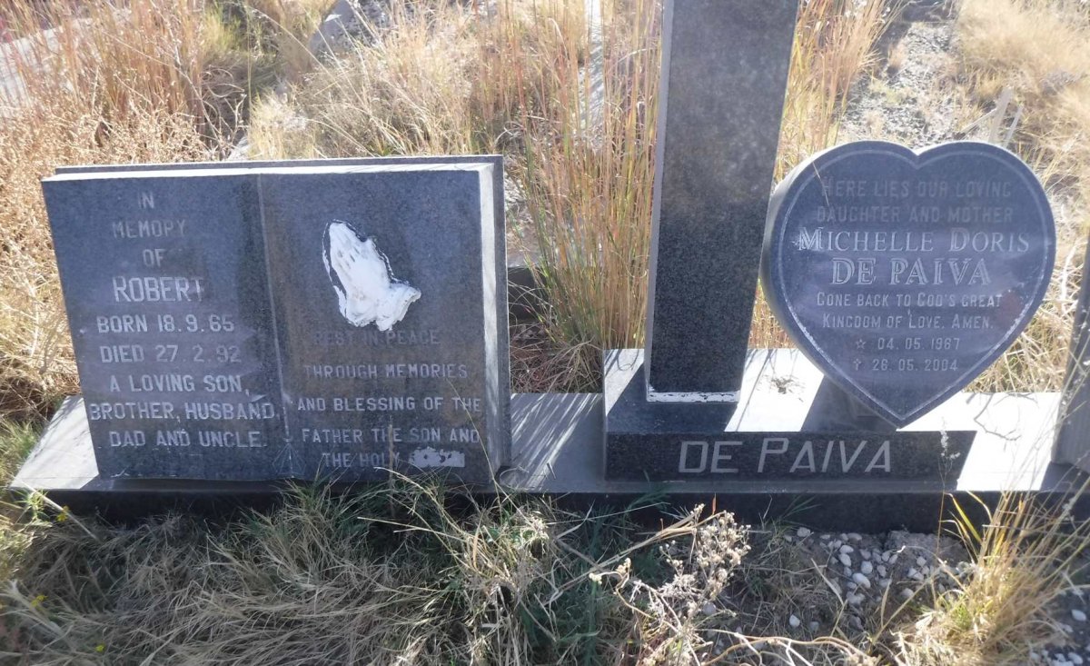 PAIVA Robert, de 1965-1992 :: DE PAIVA Michelle Doris 1967-2004 :: DE PAIVA Thora Kate 1929-1980