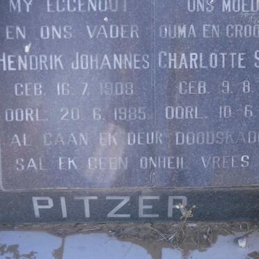 PITZER Hendrik Johannes 1908-1985 &amp; Charlotte Sophia 1911-1997