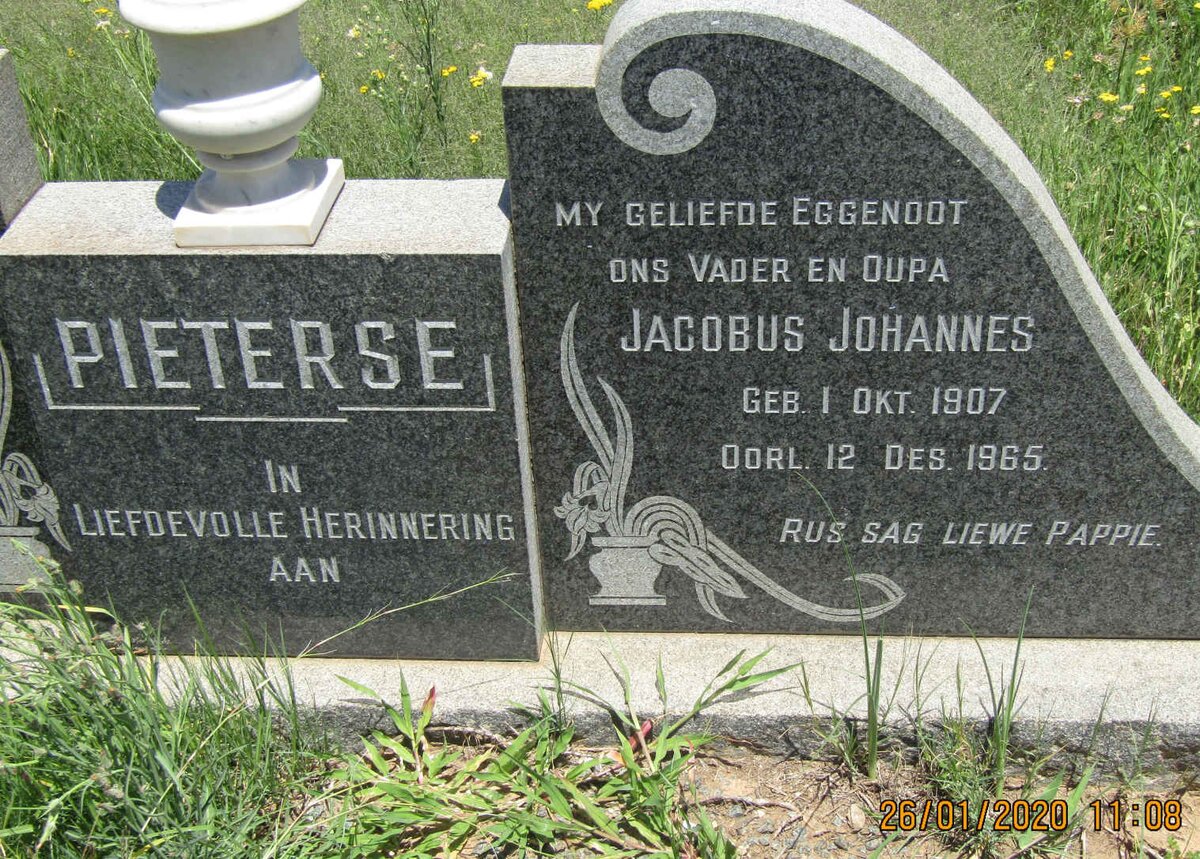 PIETERSE Jacobus Johannes 1907-1965