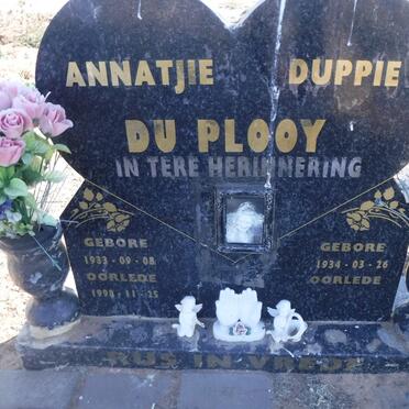 PLOOY Duppie, du 1934 - &amp; Annatjie 1933-1998