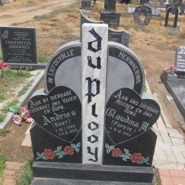 PLOOY Andries, du 1946-1993 &amp; Claudina M. 1946 -