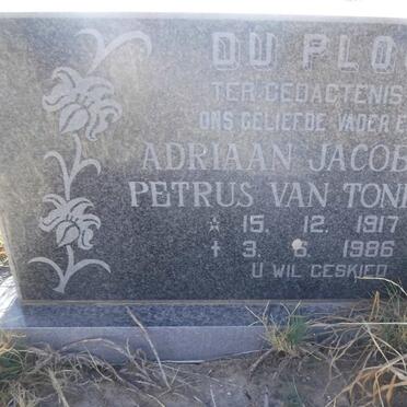 PLOOY Adriaan Jacobus Petrus van Tonder, du 1917-1986