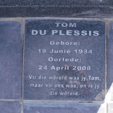 PLESSIS Tom, du 1934-2008 :: DU PLESSIS Jasper Gerhardus 1960-1980