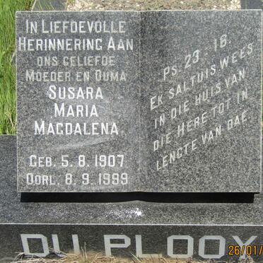 PLOOY Susara Maria Magdalena, du 1907-1999