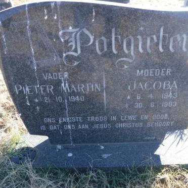 POTGIETER Pieter Martin 1940- &amp; Jacoba 1943-1993