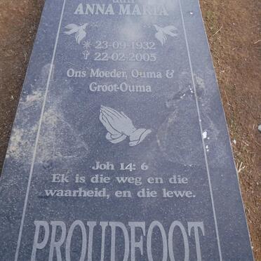 PROUDFOOT Anna Maria 1932-2005