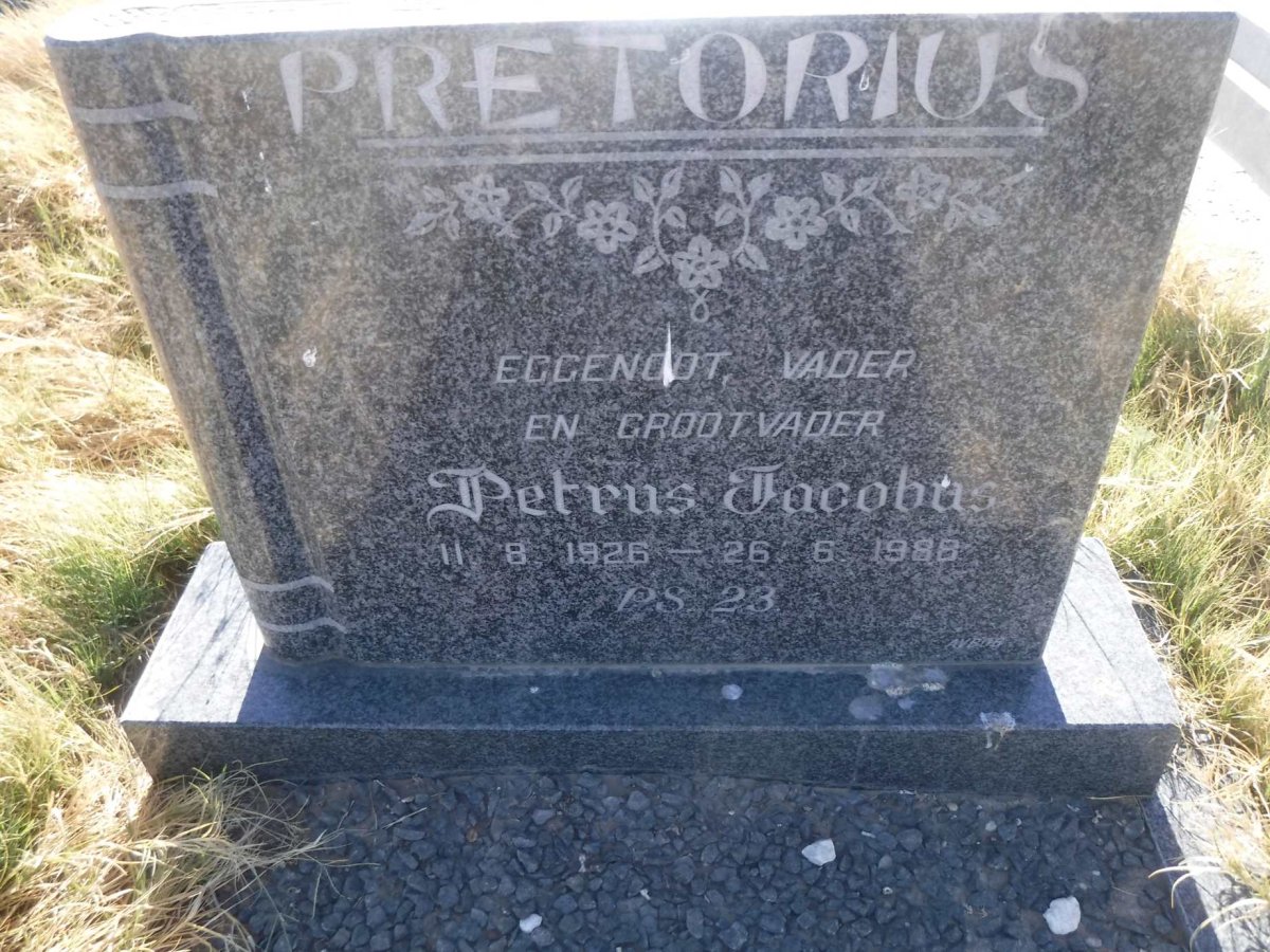 PRETORIUS Petrus Jacobus 1926-1988