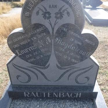 RAUTENBACH Lourens N.J. 1912-1982 &amp; Magdalena C. 1916-1995