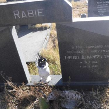 RABIE Theunis Johannes Lowies 1914-1981