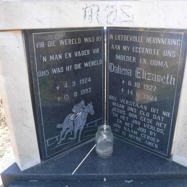 RAS Attie 1924-1993 &amp; Daliena Elizabeth 1927-1984