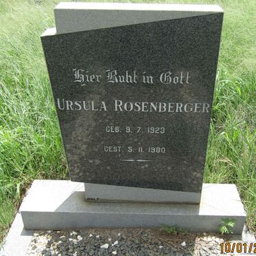 ROSENBERGER Ursula 1923-1980