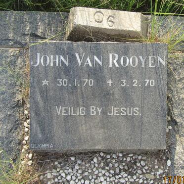 ROOYEN John, van 1970-1970