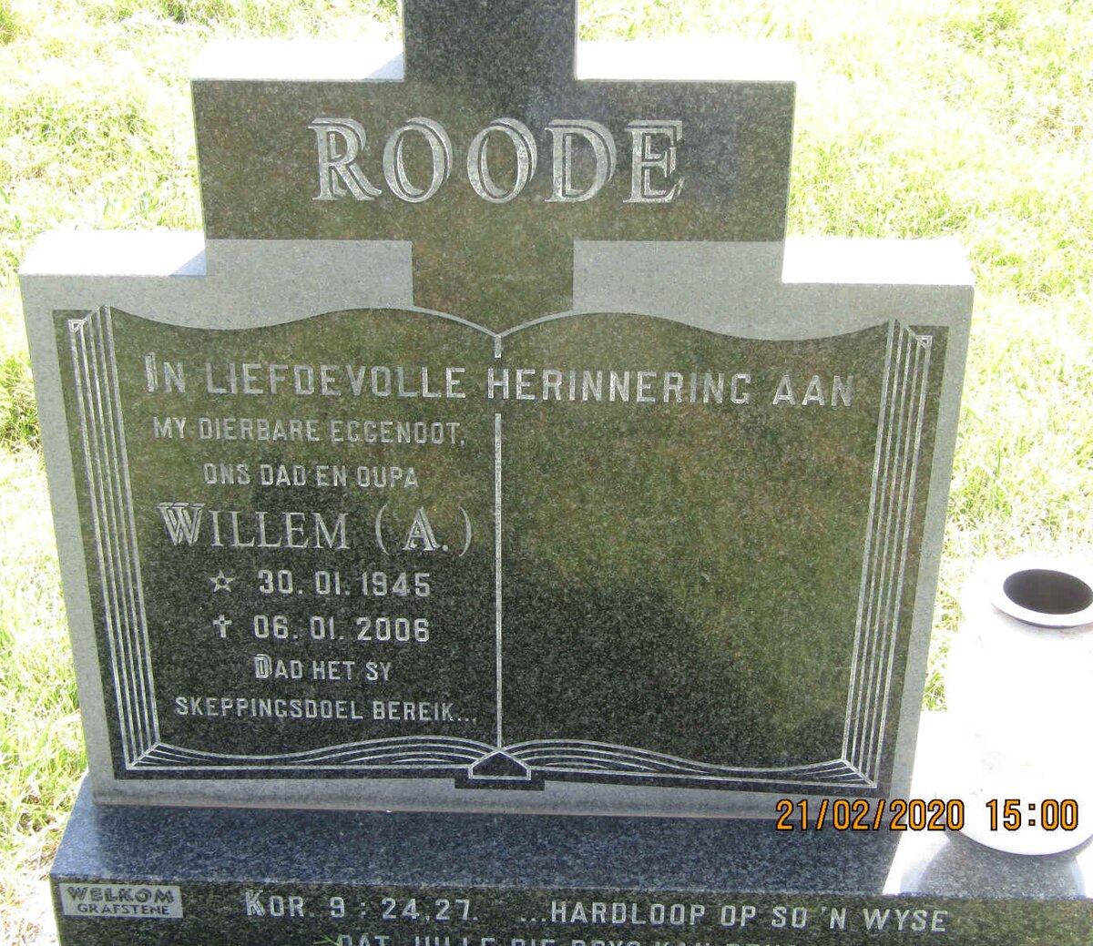 ROODE Willem A. 1945-2006