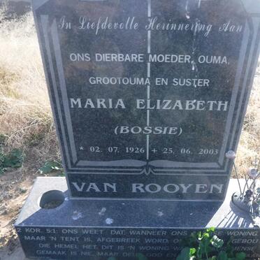 ROOYEN Maria Elizabeth, van 1926-2003