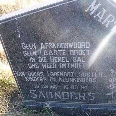 SAUNDERS Martie 1956-1994