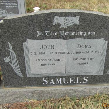 SAMUELS John 1904-1992 &amp; Dora 1909-1972