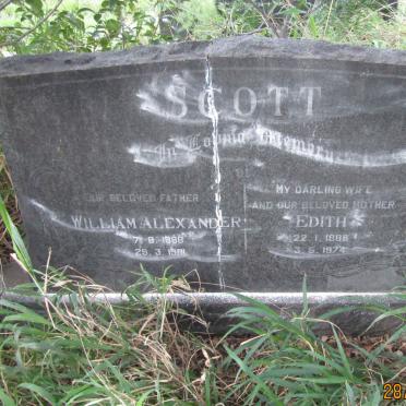 SCOTT William Alexander 1888-1981 &amp; Edith 1888-1974
