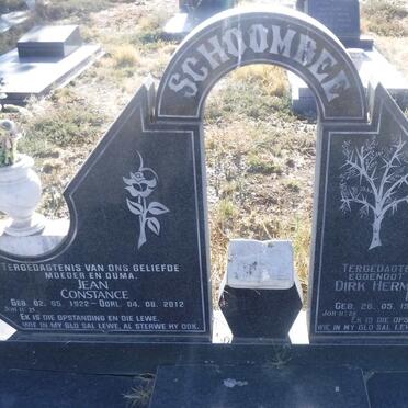 SCHOOMBEE Dirk Hermanus Johannes Fourie 1919-1988 &amp; Jean Constance 1922-2012