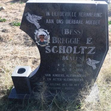 SCHOLTZ Breggie E. nee MALES 1910-1999