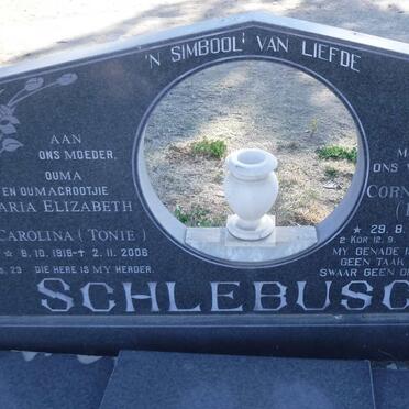 SCHLEBUSCH Cornelius Daniel 1908-1985 &amp; Maria Elizabeth Carolina 1918-2008