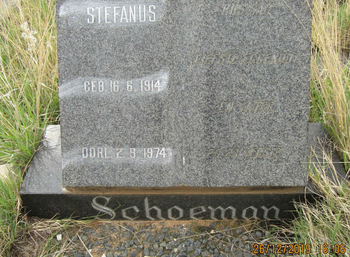 SCHOEMAN Stefanus 1914-1974