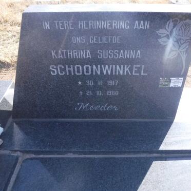 SCHOONWINKEL Nicolaas Johannes 1904-1989  &amp; Kathrina Sussanna 1917-1980