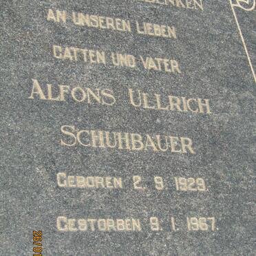 SCHUHBAUER Alfons Ullrich 1929-1967